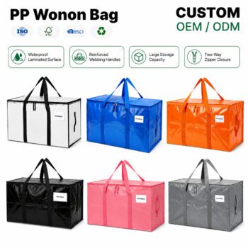 large capacity laminated pp woven tote bag varien