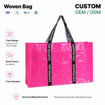 large capacity waterproof pp woven tote bag jazzin