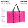 large capacity waterproof pp woven tote bag jazzin