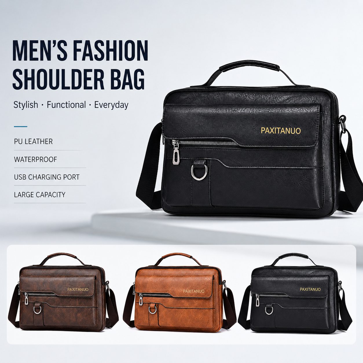 mens pu leather shoulder bag crossbody bag jotham mens pu leather shoulder bag crossbody bag jotham