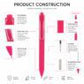 multi color plastic gel ink pen klinch 3
