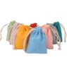 personalized pink mini canvas jewelry pouch 3