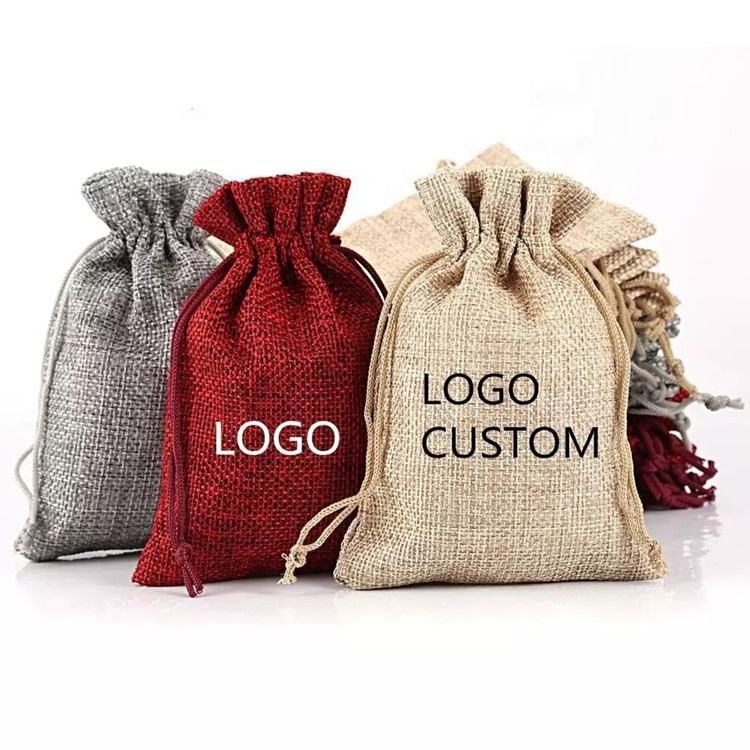 personalized small linen jute drawstring pouch personalized small linen jute drawstring pouch