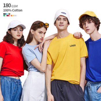 plus size 180 gsm 100 cotton t shirt with custom logo