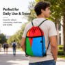 polyester drawstring backpack bags with zipper hera 3