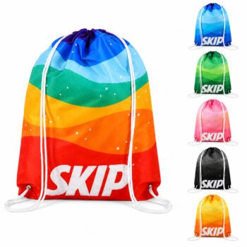 polyester drawstring backpack with soft rope closure lambur 1