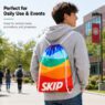 polyester drawstring backpack with soft rope closure lambur 5