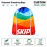 polyester drawstring backpack with soft rope closure lambur