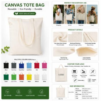 portable canvas tote bag slitex 7
