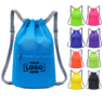 printed 210d oxford drawstring backpack bag
