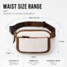 pu waterproof waist bag with zipper pouch pibar 1