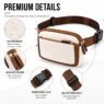 pu waterproof waist bag with zipper pouch pibar 2