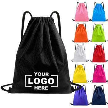 recycle foldable training drawstring backpacks bag