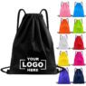 recycle foldable training drawstring backpacks bag