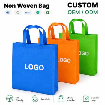 reinforced handle reusable non woven tote bags divia