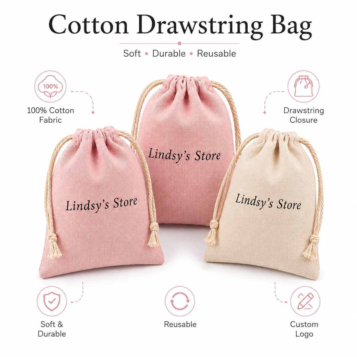 reusable linen drawstring pouch with custom logo nelon reusable linen drawstring pouch with custom logo nelon