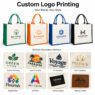 two tone thick cotton tote bag with sturdy handles chidel 1