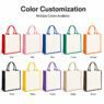 two tone thick cotton tote bag with sturdy handles chidel 2