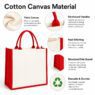 two tone thick cotton tote bag with sturdy handles chidel 3