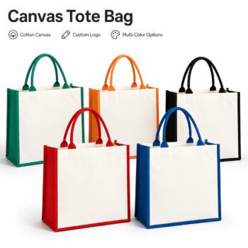 two tone thick cotton tote bag with sturdy handles chidel