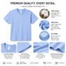 unisex 180gsm 100 cotton crew neck shirt perkins 3