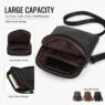 unisex leather zipper closure phone waist bag basset 2