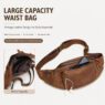 vintage crazy horse leather waist bag parks 2