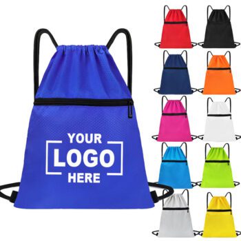 waterproof drawstring backpacks with zipper