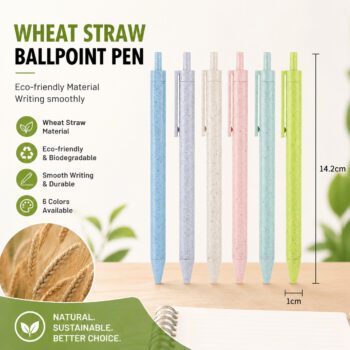 wheat straw eco ballpoint pen yatson
