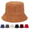 100 cotton corduroy bucket hat for corporate swag