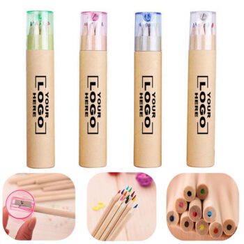 12 colors multicolor drawing long tube pencil set