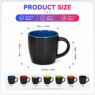 12oz colored inside ceramic coffee mug with handle 2