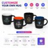 12oz colored inside ceramic coffee mug with handle 3