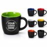 12oz colored inside ceramic coffee mug with handle