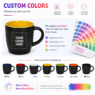12oz colored inside ceramic coffee mug with handle