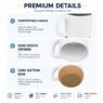 12oz matte ceramic coffee mug with cork base lid 1