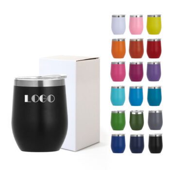 12oz wine tumbler glasses with lid 1