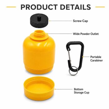 150ml protein powder container with carabiner 1