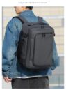 17 3 inch pu leather business laptop backpack 4
