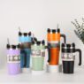 2030oz stainless steel double wall tumbler with straw 2