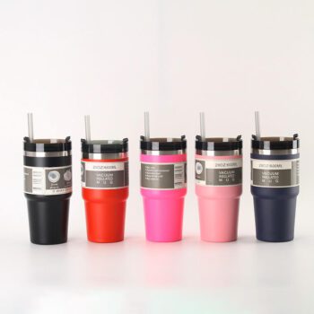 20oz stainless steel insulated tumbler with straw 1