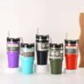 20oz stainless steel insulated tumbler with straw 2