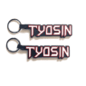 2d3d soft pvc anime letter logo keychain 3