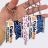 2d3d soft pvc anime letter logo keychain
