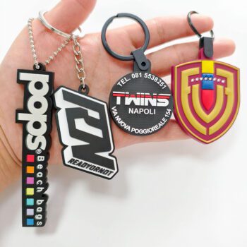 2d3d soft silicone pvc logo keyring