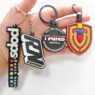 2d3d soft silicone pvc logo keyring