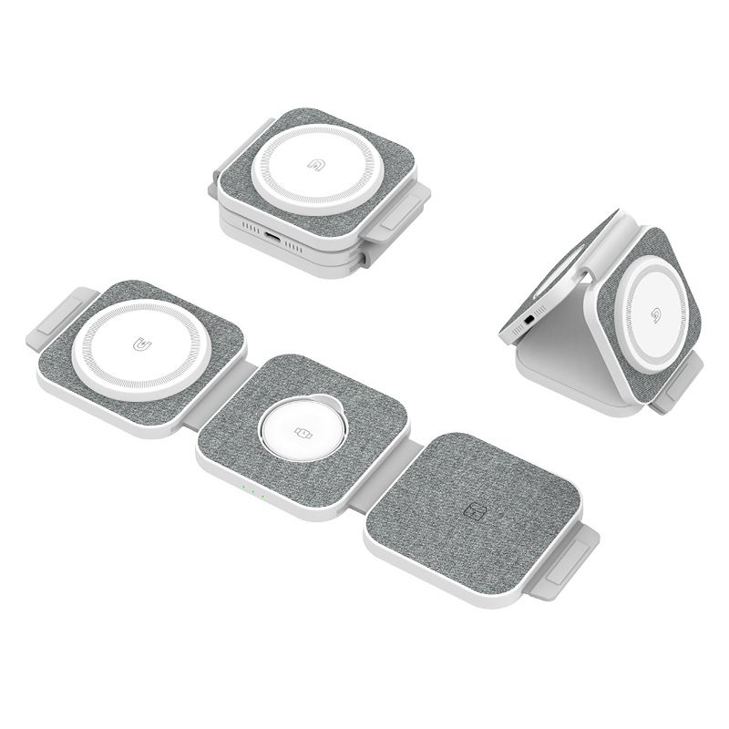 3 in 1 fabric foldable magnetic wireless charging station 1 3 in 1 fabric foldable magnetic wireless charging station 1