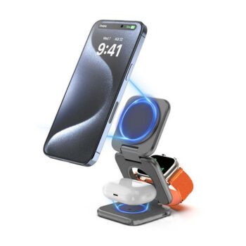 3 in 1 pd 15w wireless charging stand for office home