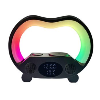 3 in 1 wireless charger station with rgb light speaker 1
