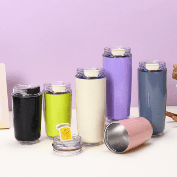 304 stainless steel travel mug with lid